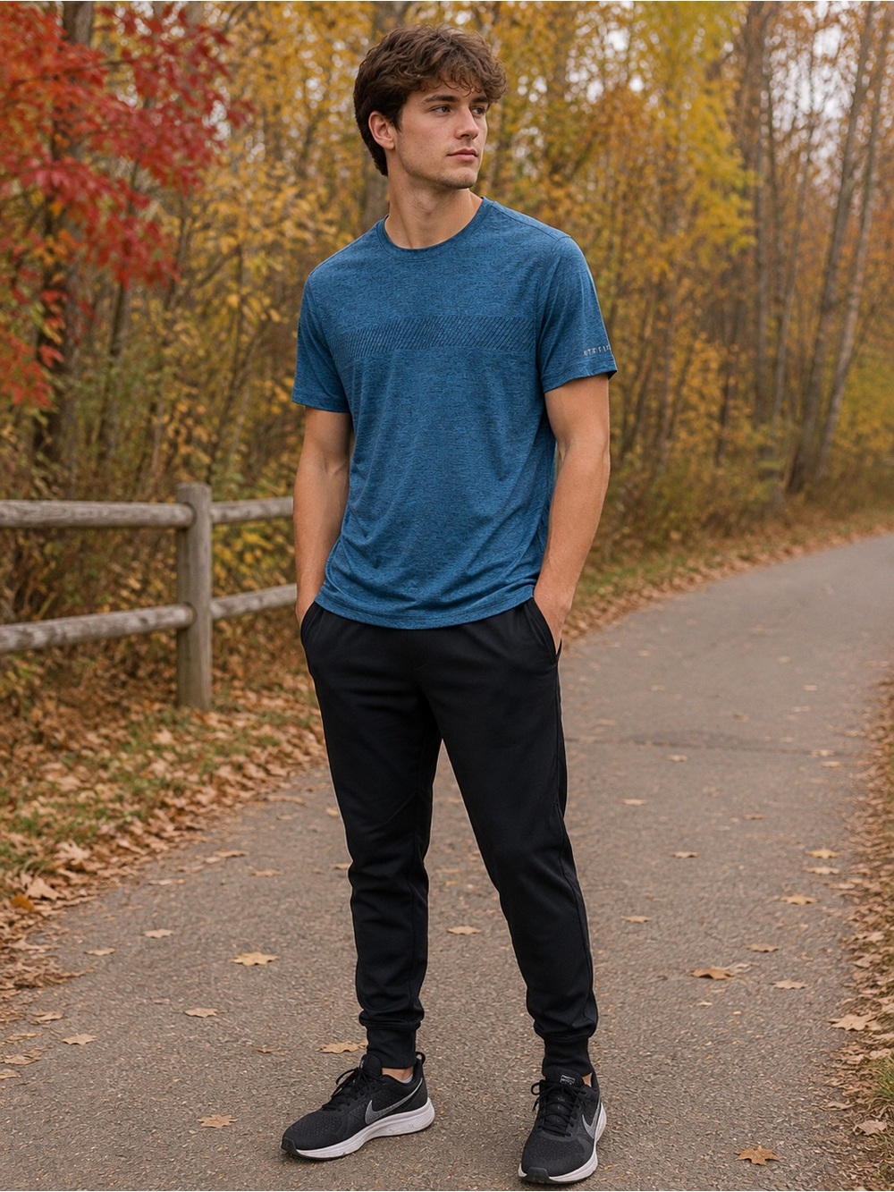 Matrix DriWear Men’s Performance T-Shirt Medium Teal Blue Athletic Activewear